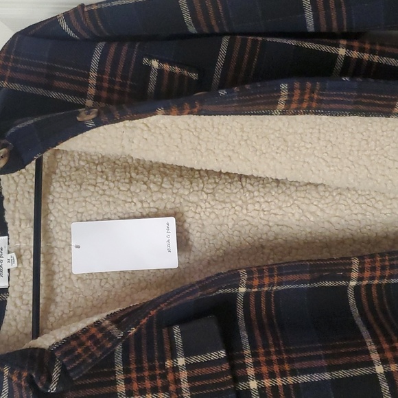 Stitch & Pine Blue/Orange Flannel Jacket - Picture 3 of 8